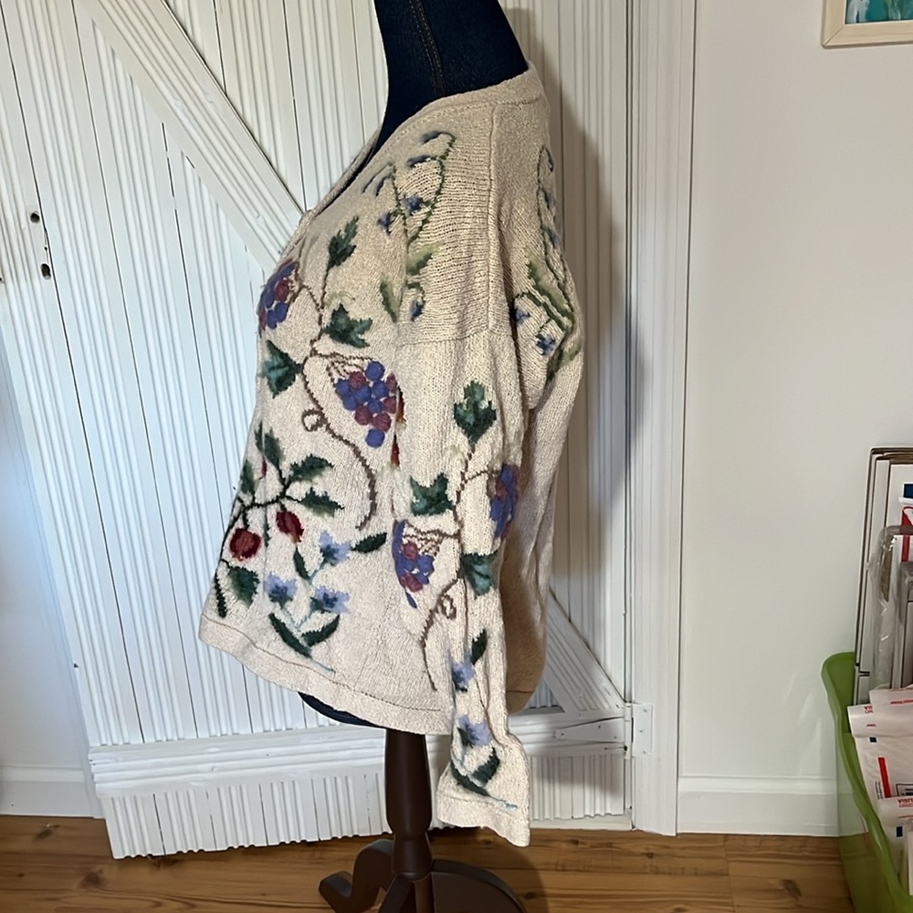Vintage Talbots floral cardigan size medium - Picture 8 of 9